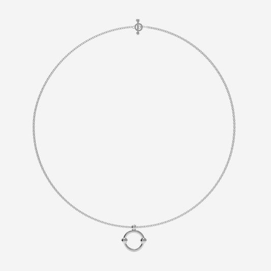 Collana da donna Pianegonda ASSOLUTO in argento sterling 925‰ con pendente a cerchio simbolo di Infinito - PSON27 - Simmi Gioiellerie - Collane