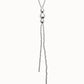 Collana da donna Uno de 50 Ciondolo lungo a sfere placcato argento Sterling con tre sfere centrali - COL2010 - Simmi Gioiellerie - Collane