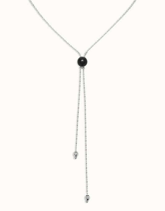 Collana da donna Uno de 50 Ciondolo lungo placcato argento Sterling con catenina regolabile e cristallo di Murano - COL2004 - Simmi Gioiellerie - Collane