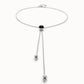Collana da donna Uno de 50 Ciondolo lungo placcato argento Sterling con catenina regolabile e cristallo di Murano - COL2004 - Simmi Gioiellerie - Collane