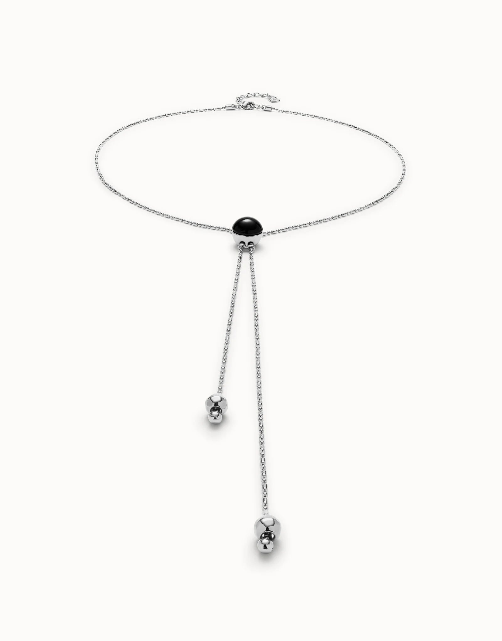 Collana da donna Uno de 50 Ciondolo lungo placcato argento Sterling con catenina regolabile e cristallo di Murano - COL2004 - Simmi Gioiellerie - Collane