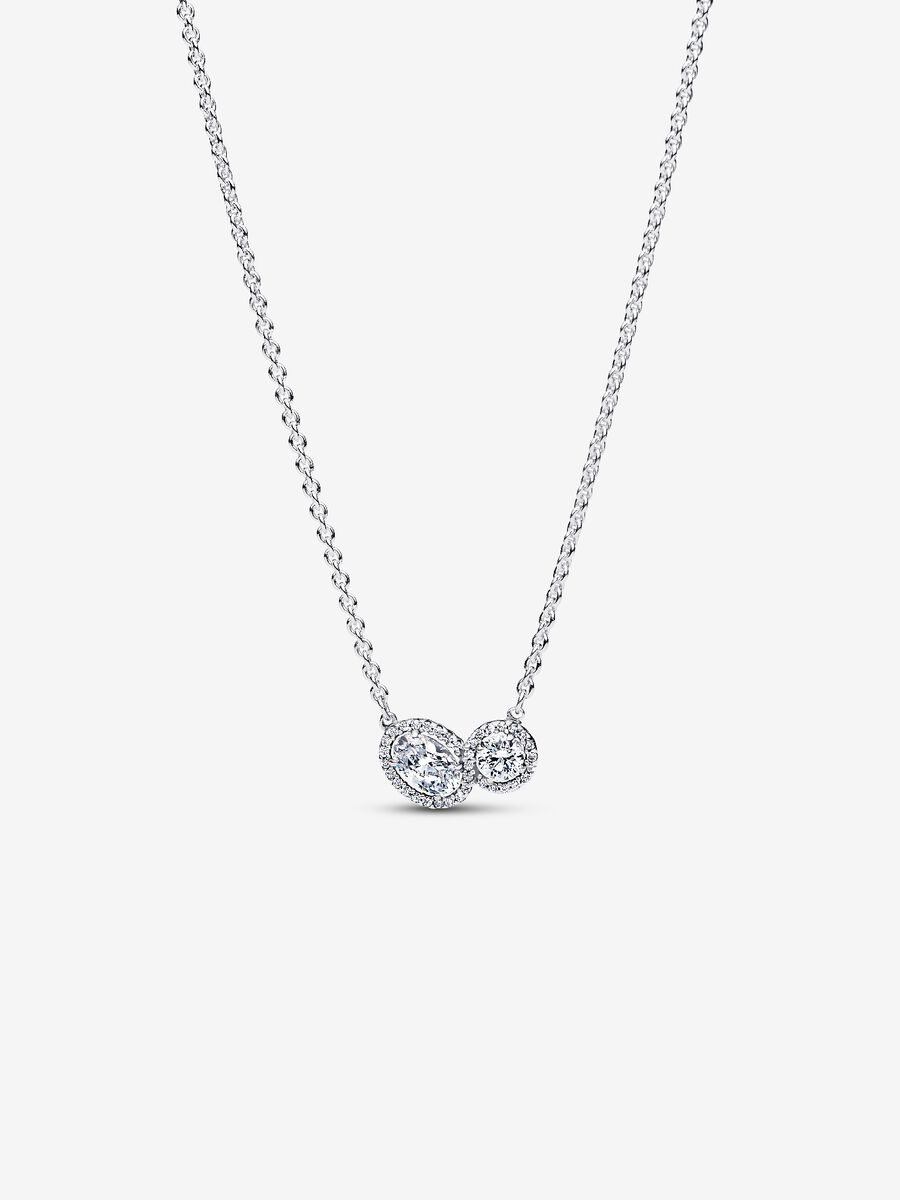 Collana Doppia Pietra Luminosa - 393776C01 - 45 - Simmi Gioiellerie - Collane