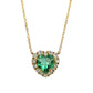 Collana Girocollo in Oro Giallo con Smeraldo Cuore e Brillanti - Simmi Gioielli - Simmi Gioiellerie - Collane