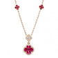 Collana in Oro Rosa con Fiori di Rubini e Diamanti – Simmi Gioielli - Simmi Gioiellerie - Collane