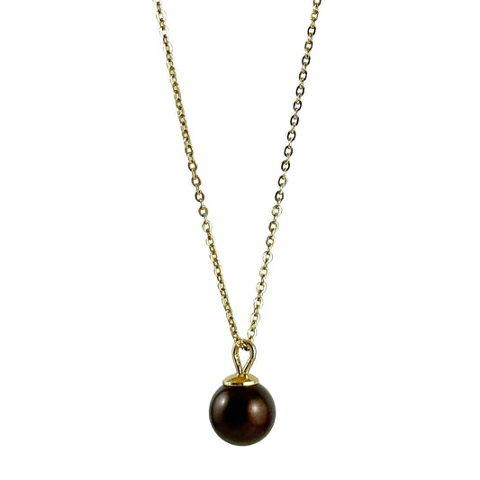 Collana in oro rosa con perla chocolate - Simmi Gioielli - Simmi Gioiellerie - Collane
