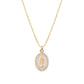 Collana mini Medaglia Miracolosa smaltata Rosa Perla - CLMISMGRO - Simmi Gioiellerie -Collane
