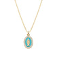 Collana mini Medaglia Miracolosa smaltata Turchese - CLMISMGPE - Simmi Gioiellerie -Collane