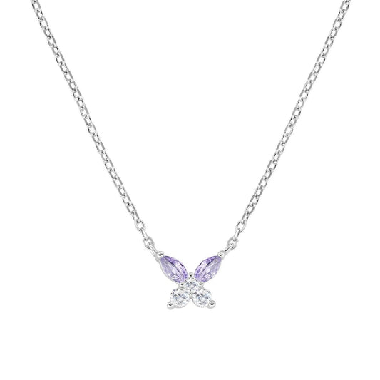 Collana Petali Lilla in Argento - CLBUTBBLA - Simmi Gioiellerie -Collane