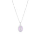 Collana Rodiata mini Medaglia Miracolosa smaltata Rosa Perla - CLMISMBRO - Simmi Gioiellerie -Collane