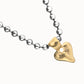 Collana Uno de 50 Collana di sfere placcate argento con dettaglio di cuore in oro 18k - COL2068 - Simmi Gioiellerie - Collane