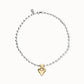 Collana Uno de 50 Collana di sfere placcate argento con dettaglio di cuore in oro 18k - COL2068 - Simmi Gioiellerie - Collane