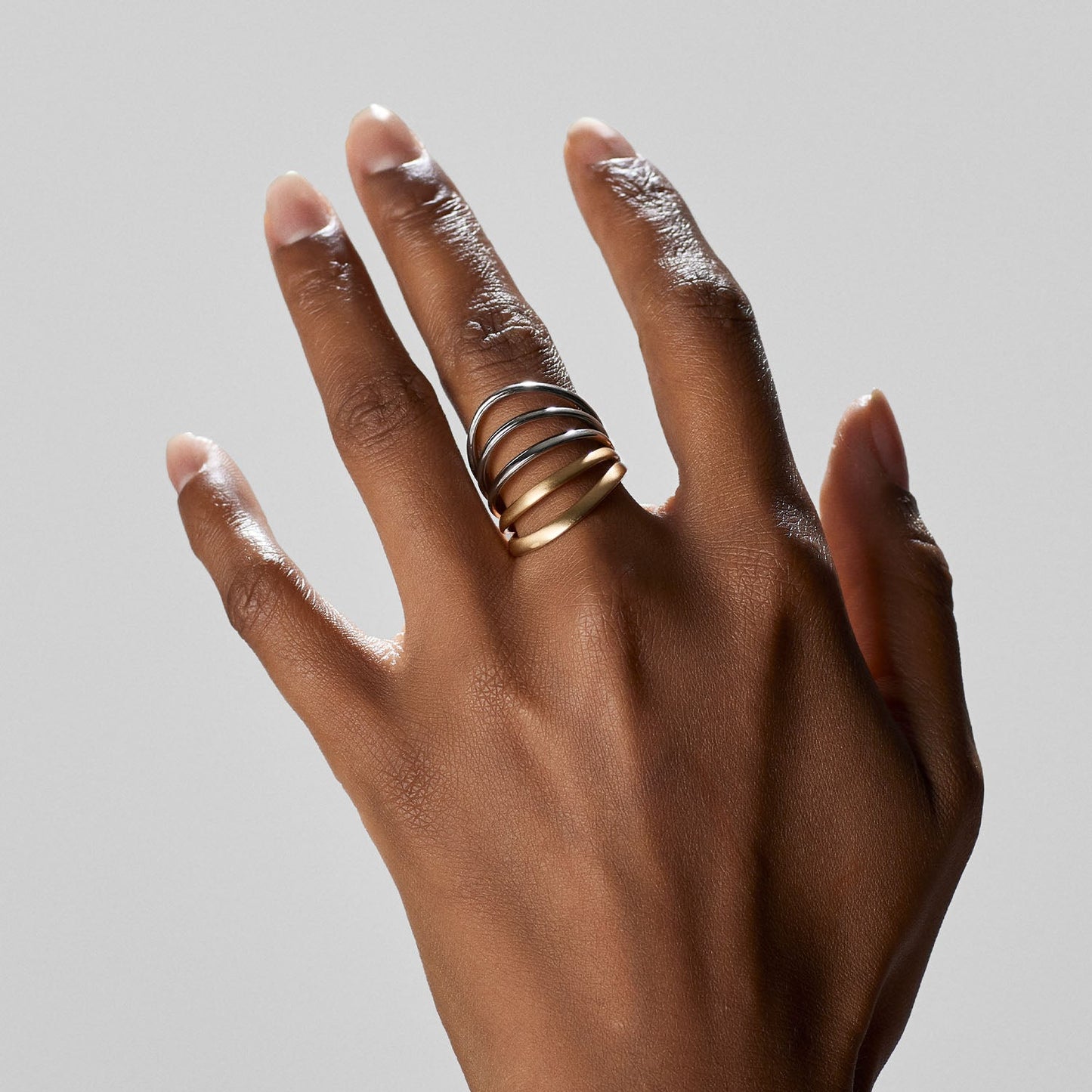 Collezione Mvp wardrobe x pianegonda Anello a cinque fasce bicolore - PMVR09 - Simmi Gioiellerie - Anelli