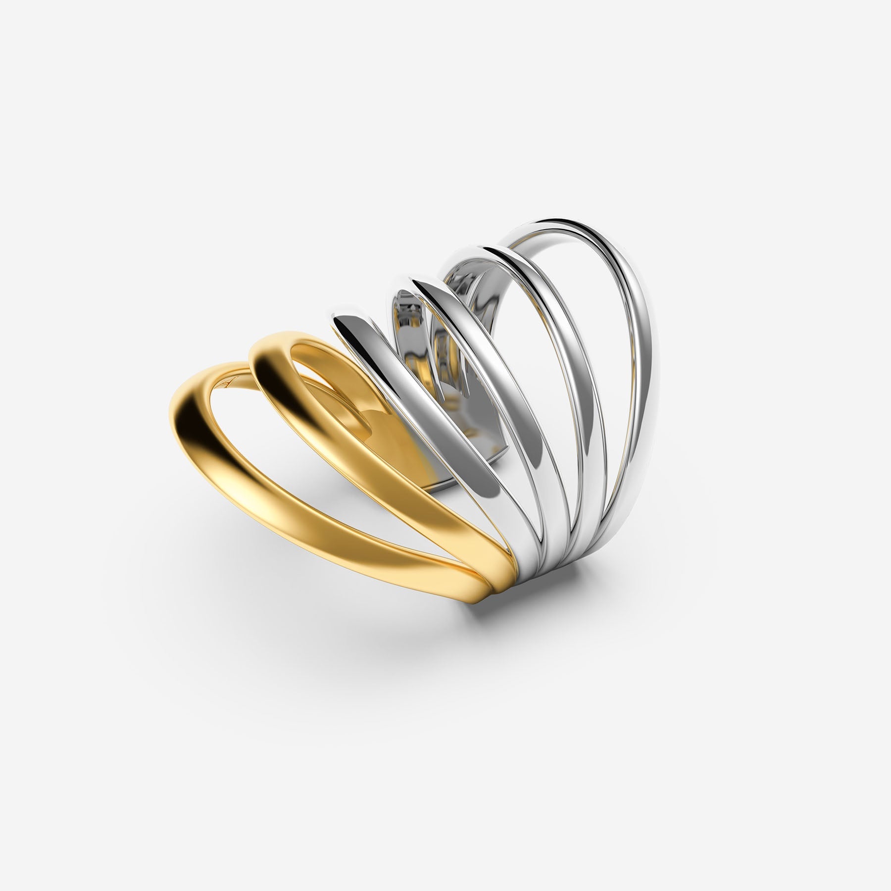 Collezione Mvp wardrobe x pianegonda Anello a sei fasce bicolore - PMVR06 - Simmi Gioiellerie - Anelli