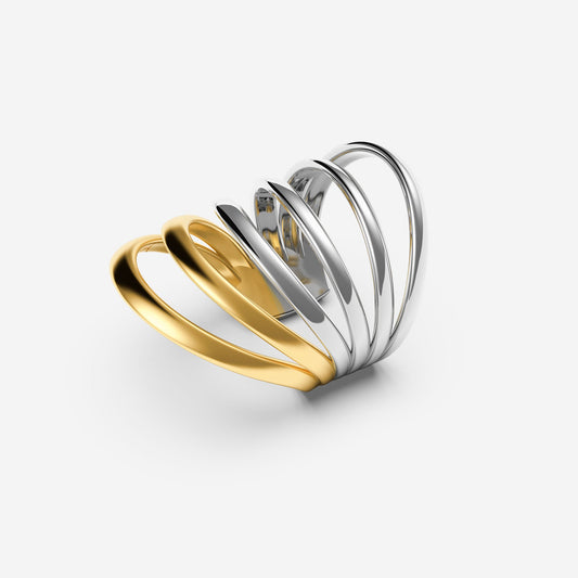 Collezione Mvp wardrobe x pianegonda Anello a sei fasce bicolore - PMVR06 - Simmi Gioiellerie - Anelli