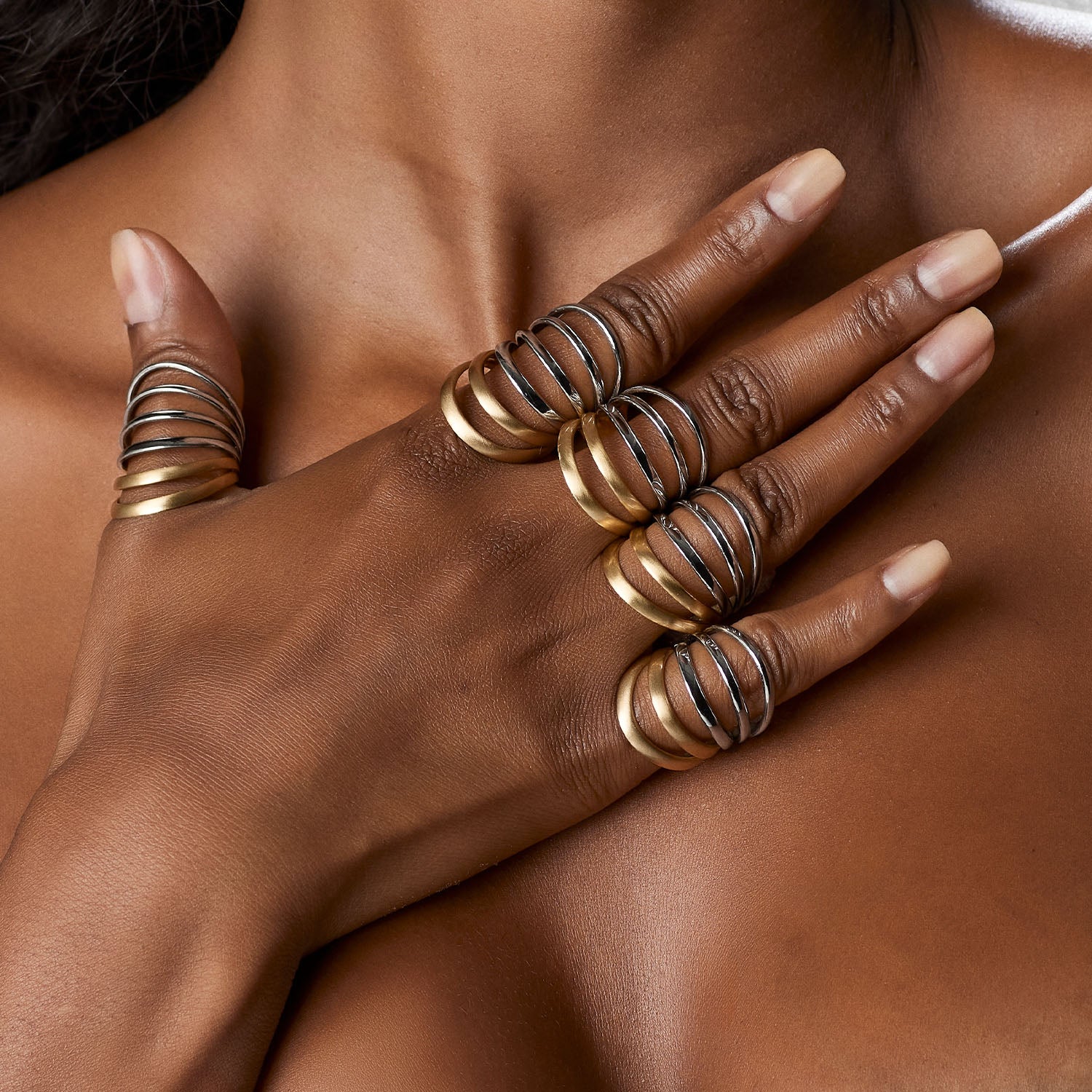 Collezione Mvp wardrobe x pianegonda Anello a sei fasce bicolore - PMVR06 - Simmi Gioiellerie - Anelli