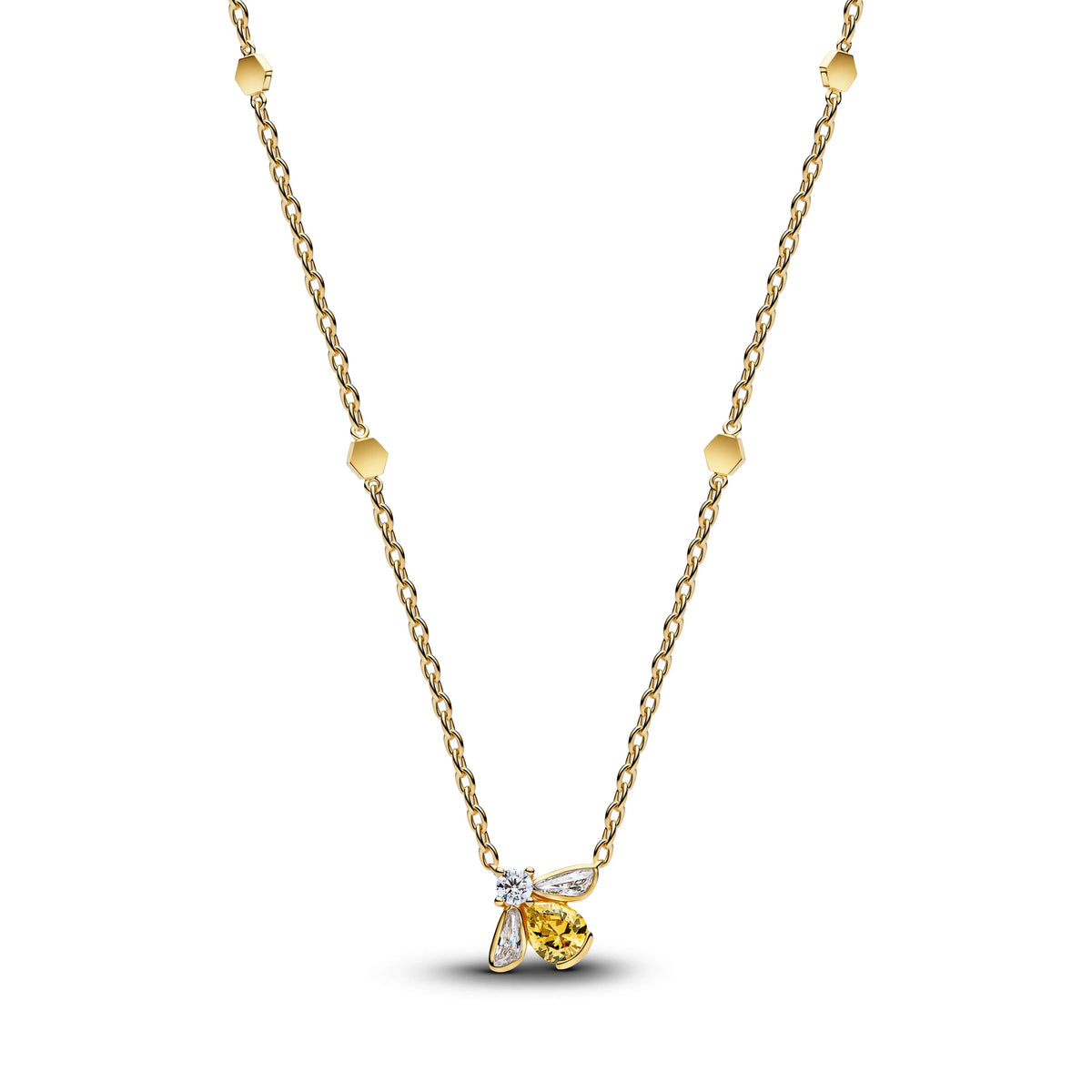 Collier Ape placcato in oro 14k con giallo brillante e zirconia cubica trasparente - 364560C01 - Simmi Gioiellerie -Collane