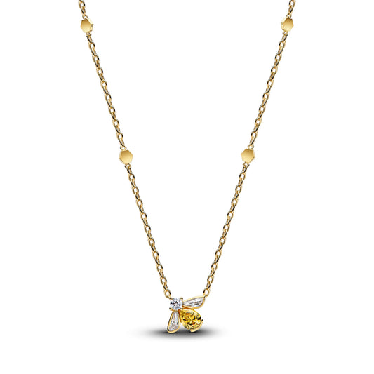 Collier Ape placcato in oro 14k con giallo brillante e zirconia cubica trasparente - 364560C01 - Simmi Gioiellerie -Collane