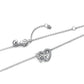 Collier Cuore e farfalla in argento sterling con zirconia cubica trasparente - 394477C01 - Simmi Gioiellerie -Collane