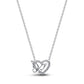 Collier Cuore e farfalla in argento sterling con zirconia cubica trasparente - 394477C01 - Simmi Gioiellerie -Collane