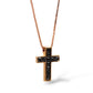 Croce in Oro Rosa con Diamanti Neri – Simmi Gioielli - Simmi Gioiellerie - Collane