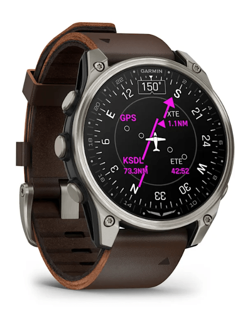 D2™ Mach 2 – 47 mm Titanium with Oxford Brown Leather Band - 010 - 02904 - 31 - Simmi Gioiellerie - Orologi