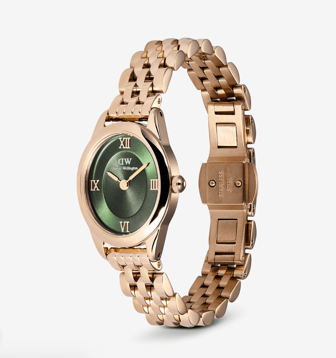Daniel Wellington Ophelia Mini Emerald Rose Gold - DW00100806 - Simmi Gioiellerie - Orologi