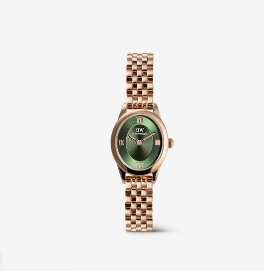 Daniel Wellington Ophelia Mini Emerald Rose Gold - DW00100806 - Simmi Gioiellerie - Orologi