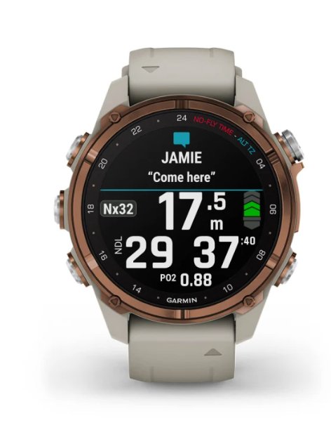 Descent™ Mk3i – 43 mm Bronze PVD titanium con cinturino in silicone French grey - 010-02753-14 - Simmi Gioiellerie -Orologi