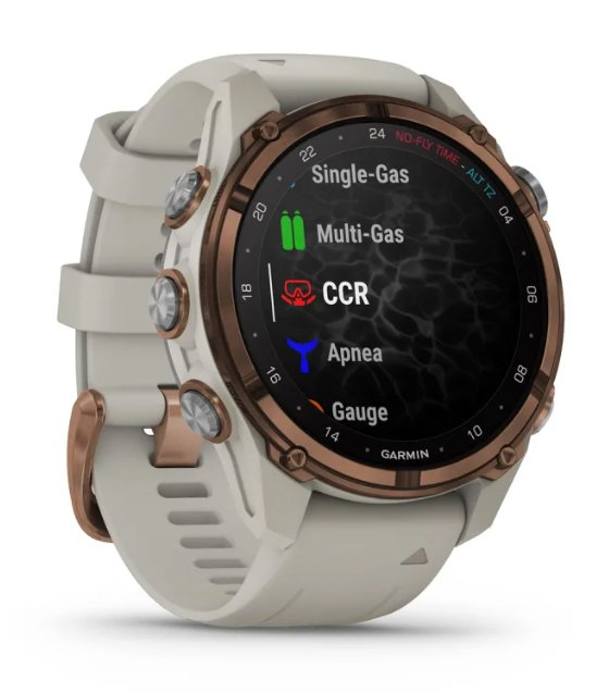 Descent™ Mk3i – 43 mm Bronze PVD titanium con cinturino in silicone French grey - 010-02753-14 - Simmi Gioiellerie -Orologi