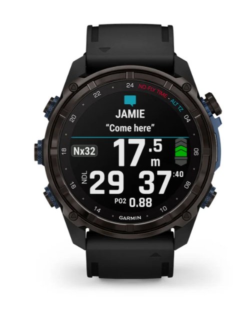 Descent™ Mk3i – 51 mm Carbon grey DLC titanium con cinturino in silicone black - 010-02752-11 - Simmi Gioiellerie -Orologi