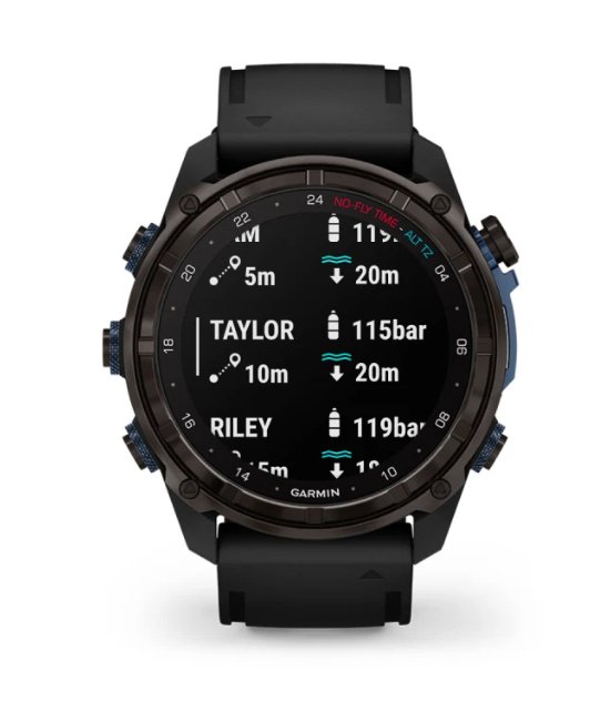 Descent™ Mk3i – 51 mm Carbon grey DLC titanium con cinturino in silicone black - 010-02752-11 - Simmi Gioiellerie -Orologi