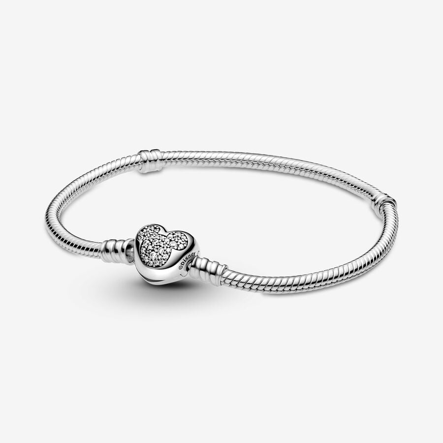 Disney, Bracciale chiusura a cuore e Mickey Mouse - 599299C01 - Simmi Gioiellerie - Bracciali