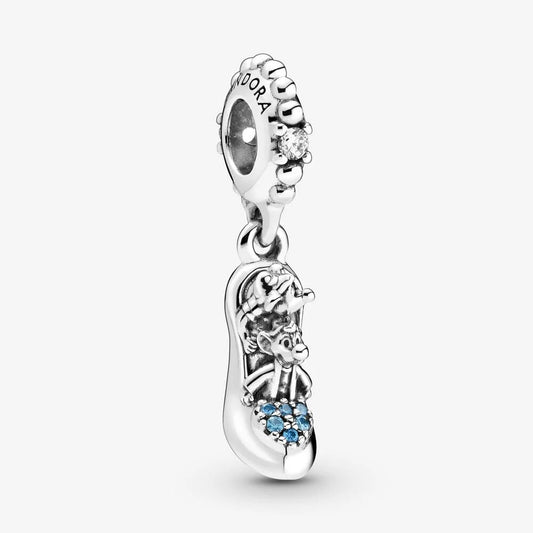 Disney, charm pendente Scarpetta di Cristallo di Cenerentola e Topini - 799192C01 - Simmi Gioiellerie - Charm
