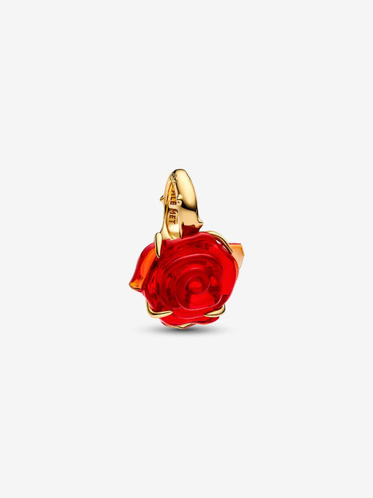 Disney, La Bella e la Bestia, Rosa Incantata Vetro di Murano - 764018C01 - Simmi Gioiellerie - Charm
