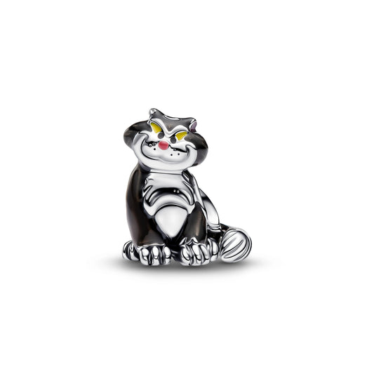 Disney Lucifer charm in argento sterling con nero, giallo e smalto rosa - 794741C01 - Simmi Gioiellerie -Charm