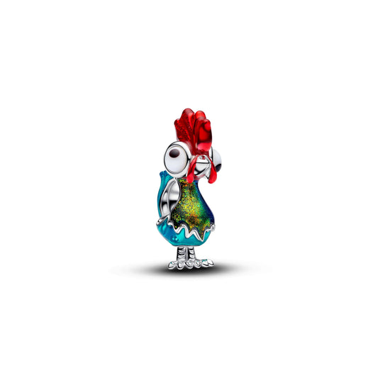 Disney Moana Heihei charm in argento sterling con bianco e nero vetro di Murano, rosso, blu e shimmeanello smalto verde - 794644C01 - Simmi Gioiellerie -Anelli