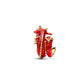 Disney Mulan Mushu placcato oro 14k charm con blazing giallo cristallo e smalto rosso - 764949C01 - Simmi Gioiellerie -Charm