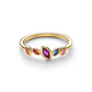 Disney Pocahontas placcato oro 14k anello con cristalli blu, arancioni, rossi, viola e rosa - 165048C01 - Simmi Gioiellerie -Anelli