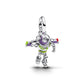Disney Toy Story Buzz Lightyear argento sterling pendente con smalto rosso, viola e verde e transparent UV resin - 794604C01 - Simmi Gioiellerie -Charm
