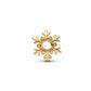 Fiocco di neve placcato oro 14k charm con zirconia cubica trasparente - 764249C01 - Simmi Gioiellerie -Charm