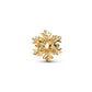 Fiocco di neve placcato oro 14k charm con zirconia cubica trasparente - 764249C01 - Simmi Gioiellerie -Charm
