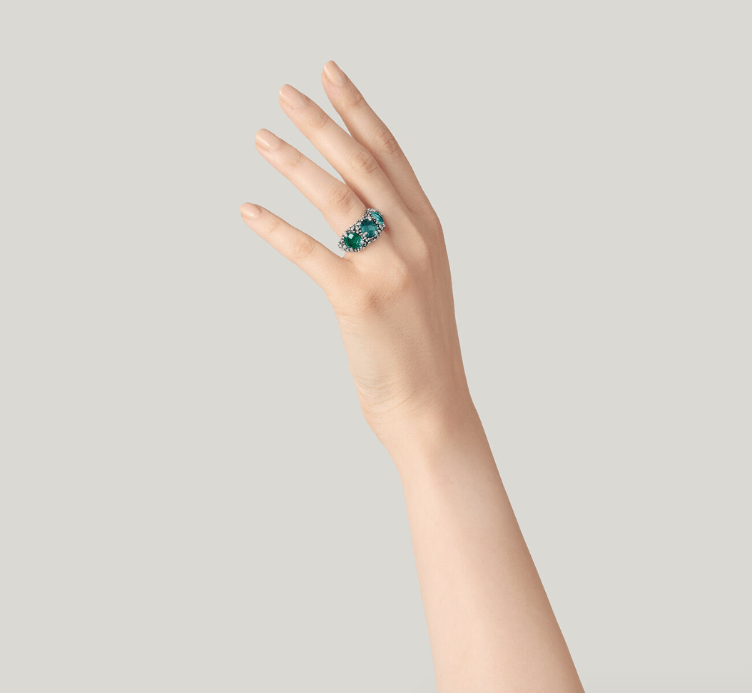 Giovanni Raspini Anello Trilogy Blue Ivy - 12430 - Simmi Gioiellerie - Anelli