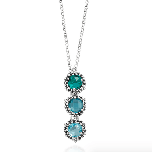 Giovanni Raspini Pendente Cascata Blue Ivy - 12426 - Simmi Gioiellerie - Collane