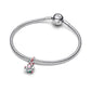 Gnomo charm in argento sterling con zirconia cubica trasparente, rosso, rosa e fosforescente smalto - 794969C01 - Simmi Gioiellerie -Charm