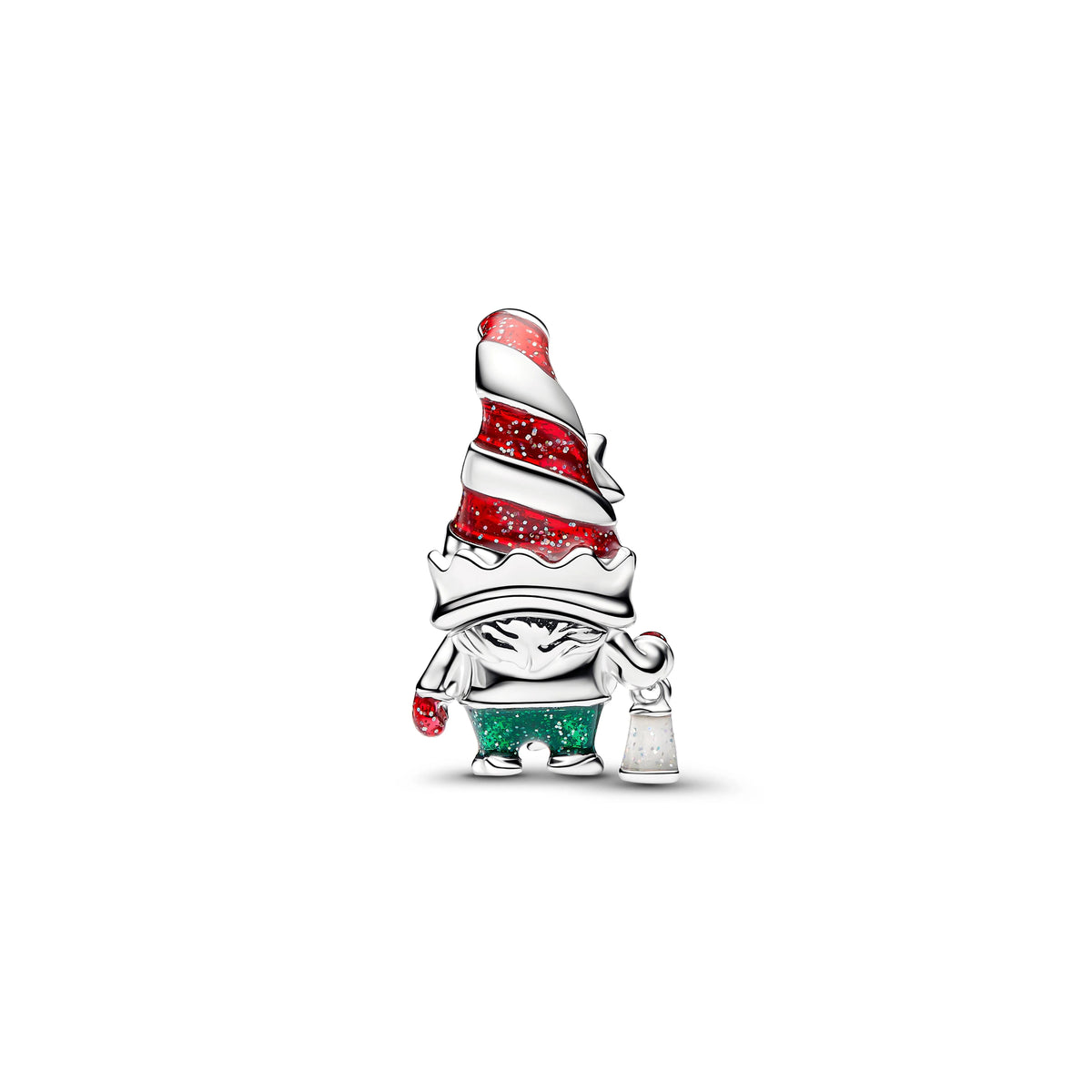 Gnomo charm in argento sterling con zirconia cubica trasparente, rosso, rosa e fosforescente smalto - 794969C01 - Simmi Gioiellerie -Charm