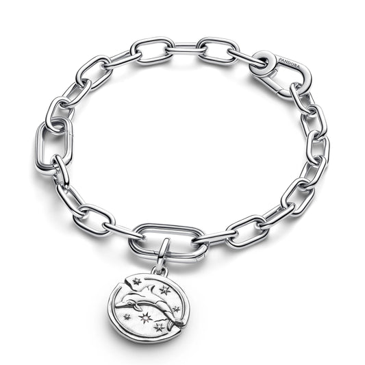 Medaglione Delfino in argento sterling con zirconia cubica trasparente - 794807C01 - Simmi Gioiellerie -Charm