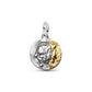 Medaglione Gemelli in argento sterling e placcato oro 14k con zirconia cubica trasparente - 764989C01 - Simmi Gioiellerie -Charm
