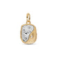 Medaglione Occhio in argento sterling e placcato oro 14k con zirconia cubica trasparente - 764808C01 - Simmi Gioiellerie -Charm
