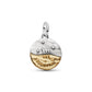 Medaglione Scorpione in argento sterling e placcato oro 14k con zirconia cubica trasparente - 764985C01 - Simmi Gioiellerie -Charm