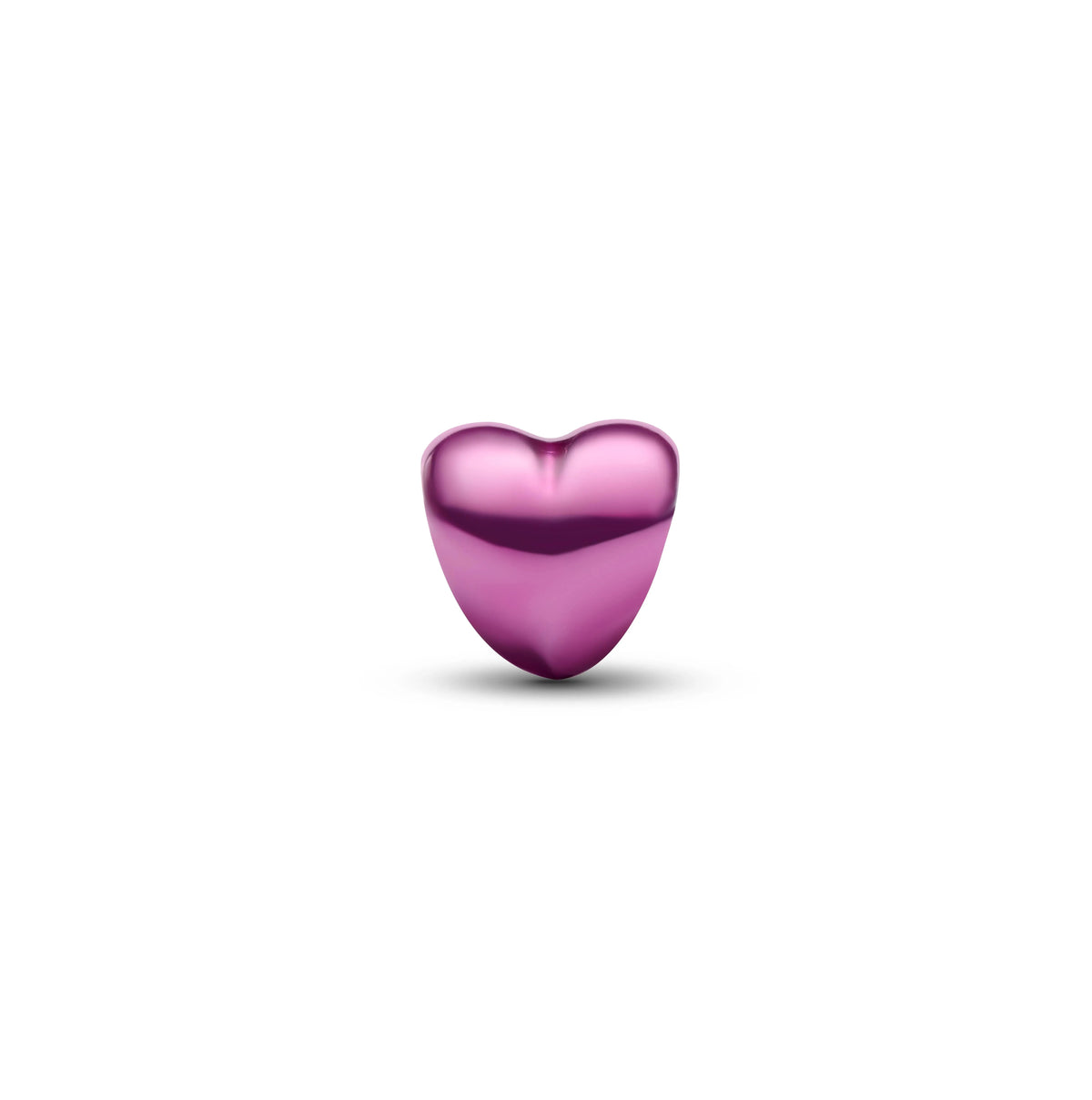 Mini Charm Cuore in argento sterling con smalto rosa - 794785C01 - Simmi Gioiellerie -Charm